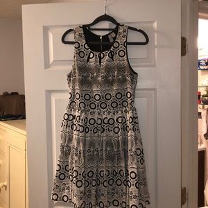 Francesca’s Black & White Fit and Flare Dress